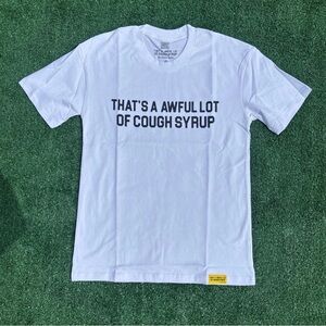 ALOCS / AWFUL LOT OF COUGH SYRUP BASIC WHITE LOGO T-SHIRT